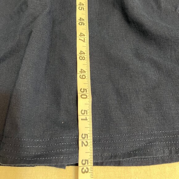 Tahari Women's Maxi Dress Navy Short Sleeve Size Small Linen Blend Pullover - Picture 9 of 9